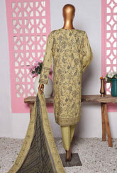 HZ Premium Embroidered Cutwork Lawn Collection'25 Vol-01 PEC-821